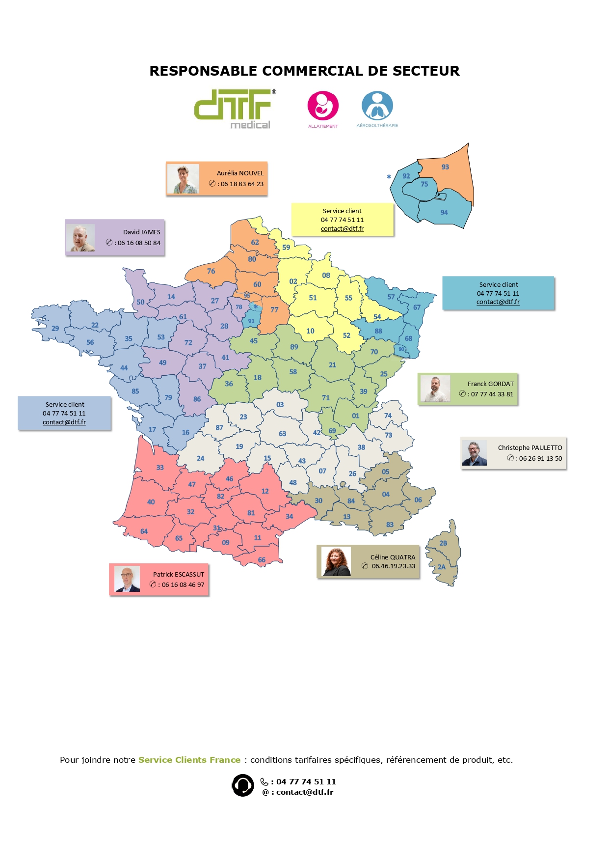 Carte commercial de secteur